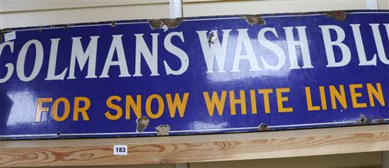 A Colmans Starch for Snow White linen enamel sign and a Insist Upon Having Colmans Starch enamel sign (2)